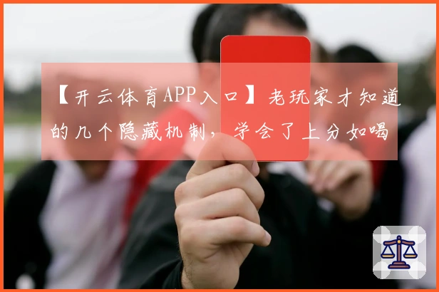 【开云体育APP入口】老玩家才知道的几个隐藏机制，学会了上分如喝水！
